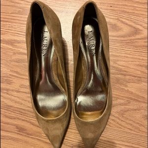 Women’s Suede Ralph Lauren heels NWOB